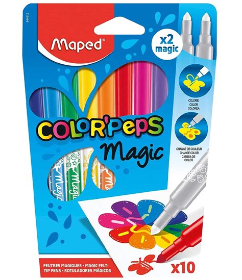 Maped Color'Peps 'Magic' - Colour Reveal Felt Tip Pens (Pack of 10) ST-844612 by Caddington Village School